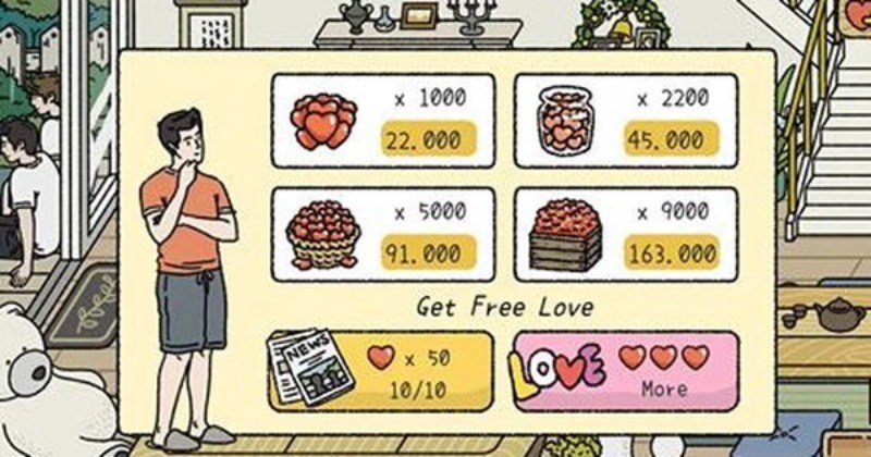 Bảng giá mua trái tim trong game
