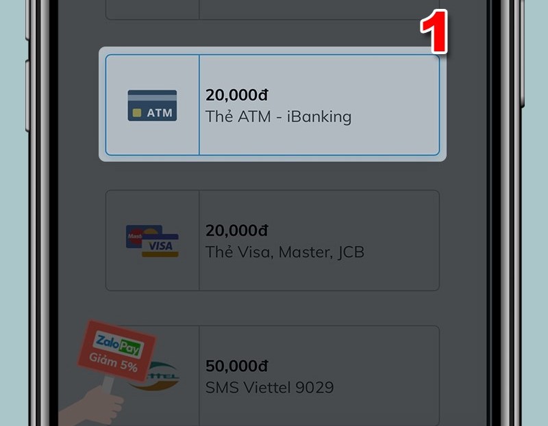 Cách nạp ZingSpeed Mobile với thẻ ATM 