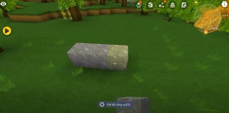 Đặt block đá để làm tường