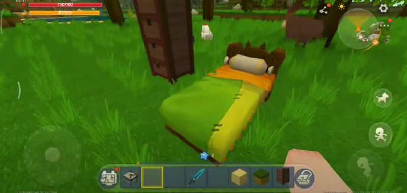 cách làm giường trong mini world